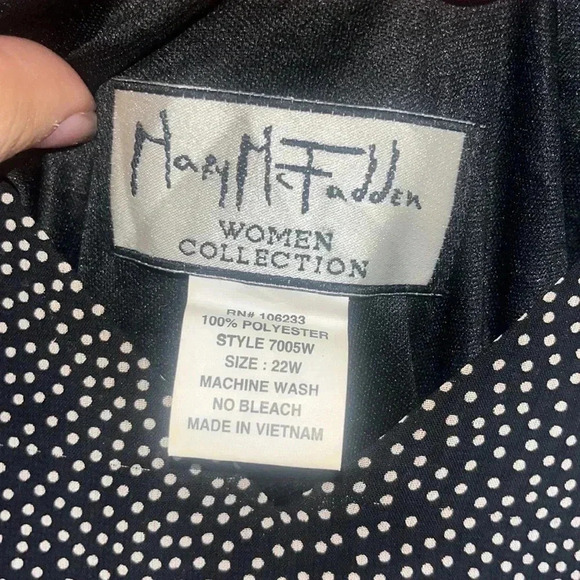 Mary McFadden women collection size 22w slip dress black and white - Picture 3 of 4